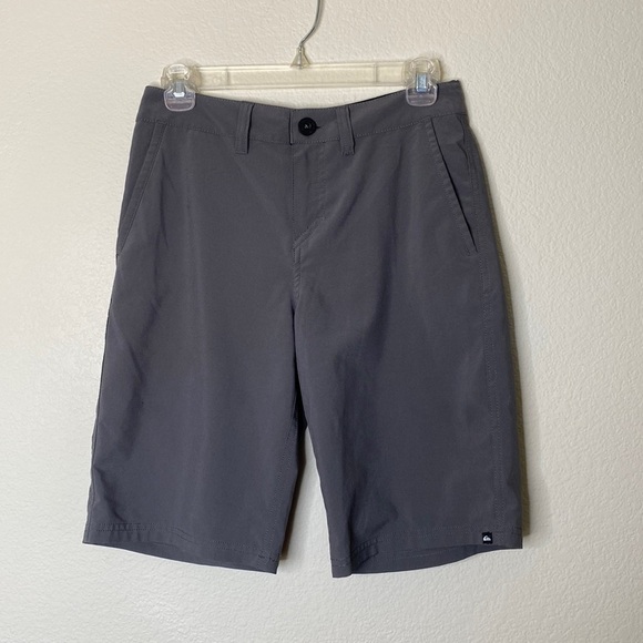 Quicksilver shorts boys 27” grey quick dry pockets VGUC - Picture 1 of 5